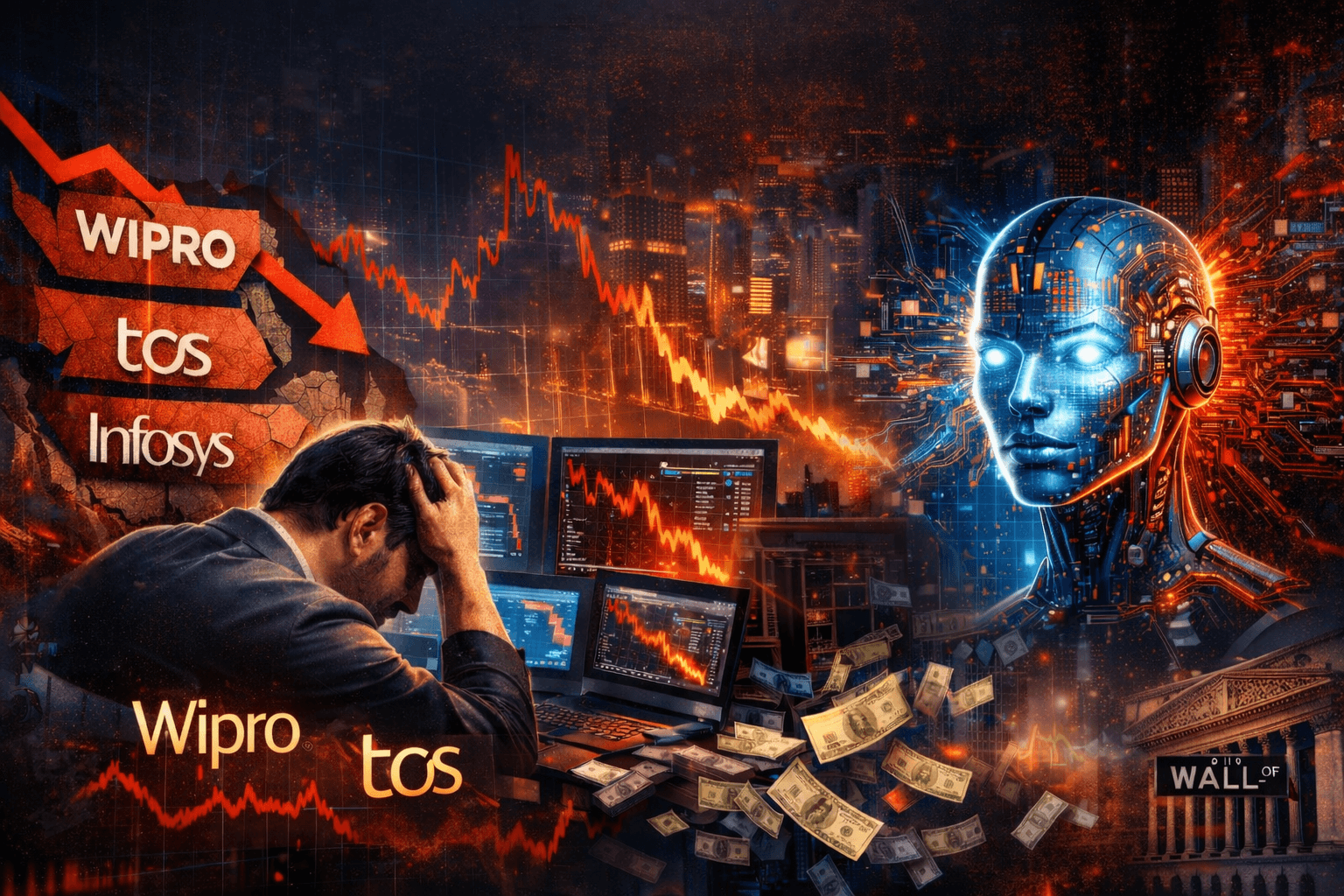 IT Stocks Under Pressure as Markets Turn Volatile on AI Fears