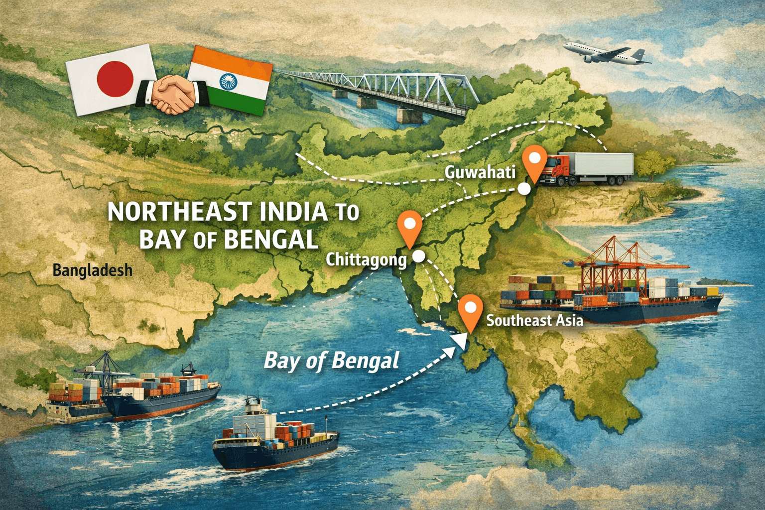Japan’s Northeast India–Bay of Bengal Connectivity Plan Signals Strategic Shift in Indo-Pacific