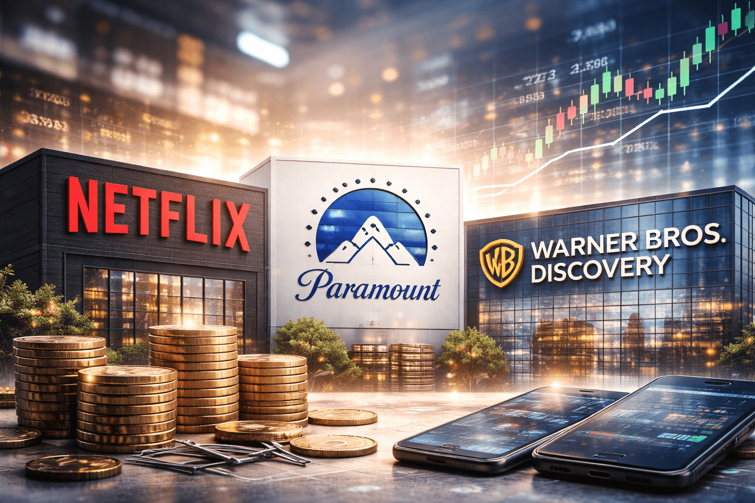 Netflix and Paramount Shares Surge as Warner Bros Deal Ends Months-Long Battle