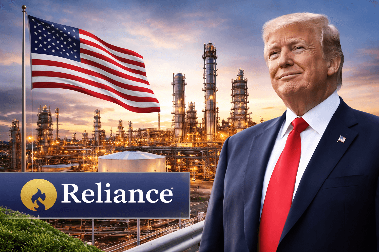 Trump Announces $300 Billion Texas Oil Refinery With Reliance Investment