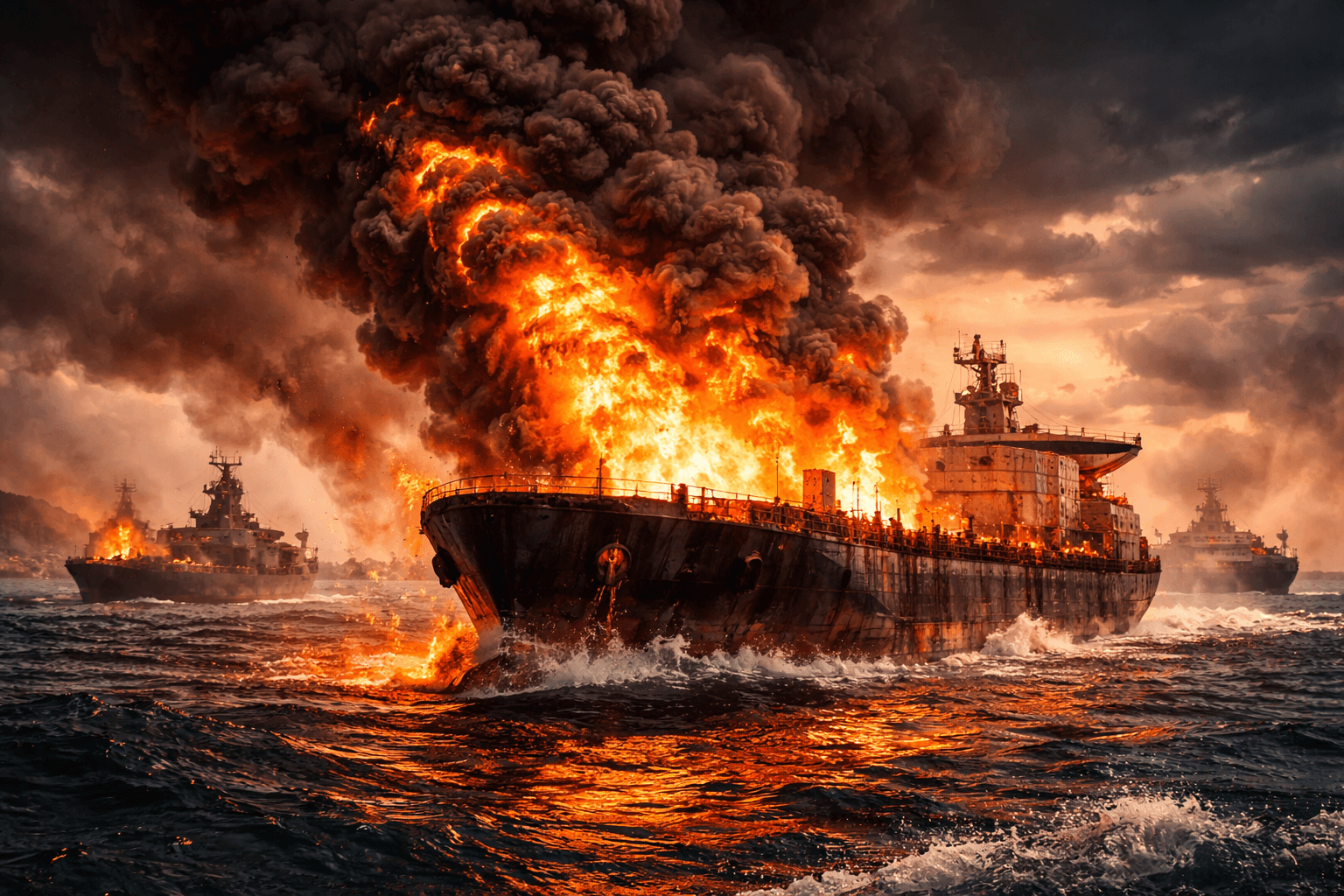 Tankers Burn in Iraqi Waters as Iran War Shows No End