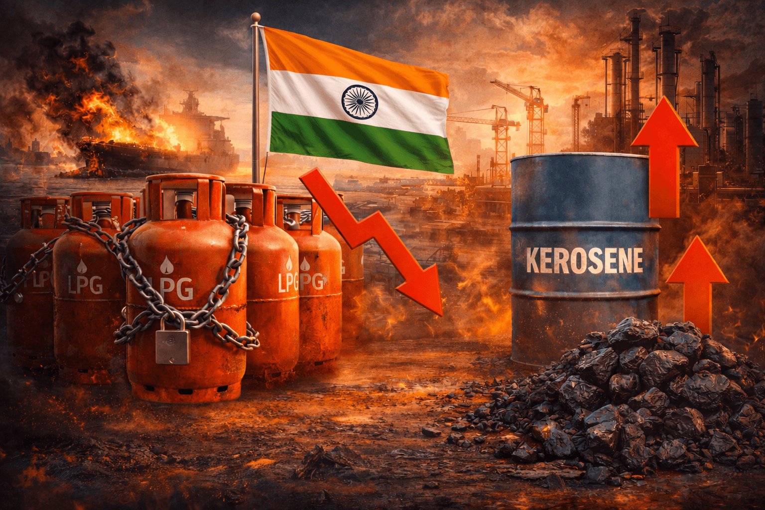 India LPG Imports Hit, Govt Pushes Kerosene and Coal