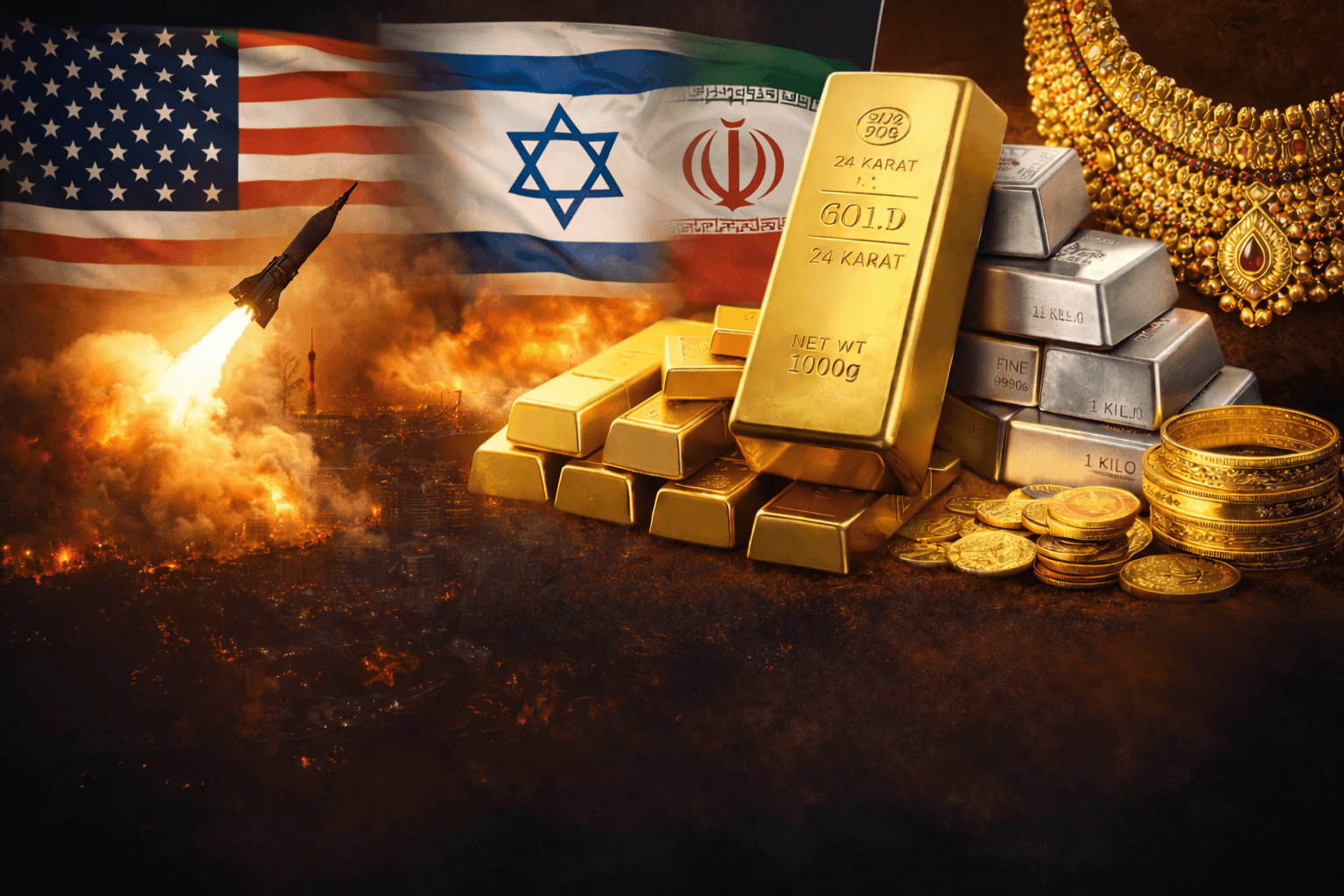 Gold record highs after U.S.-Israeli strikes on Iran