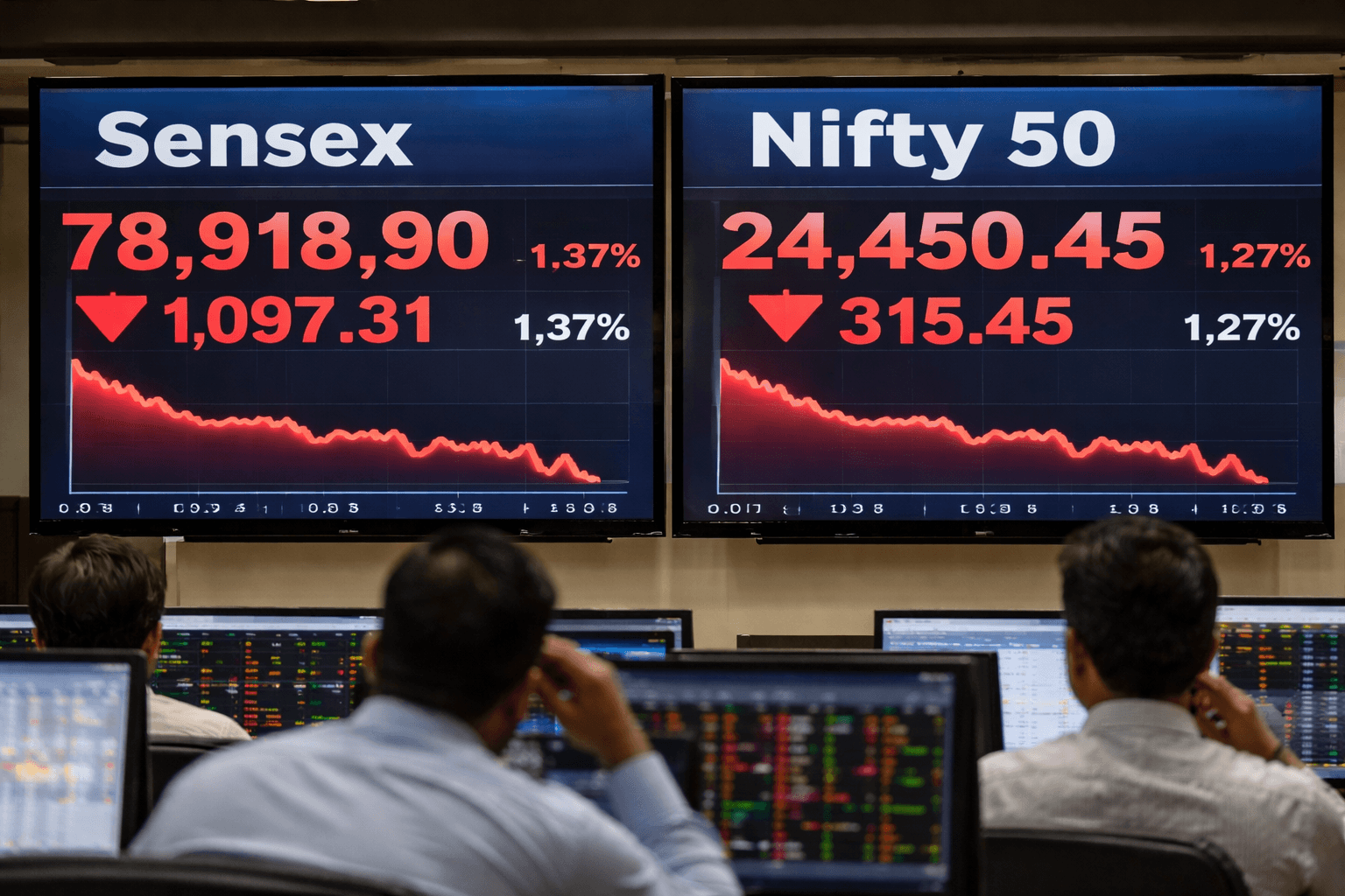 Sensex, Nifty Fall Over 1% as West Asia Conflict Drives Crude Oil Surge
