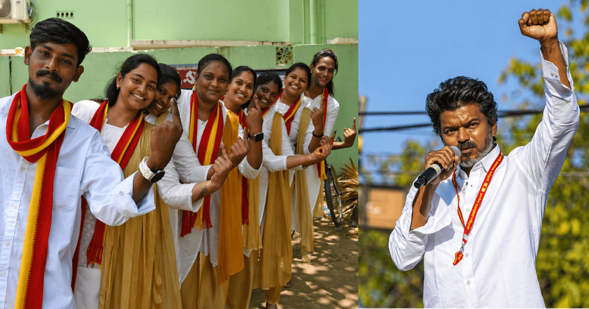 Vijay Supporters Wear White and Khaki on Polling Day and What Does This Trend Reveal About Tamil Nadu Politics?